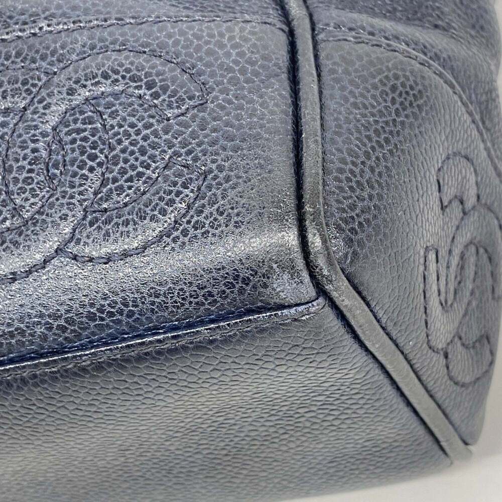 CHANEL Blue Caviar Leather Tote Bag - Picture 6 of 11